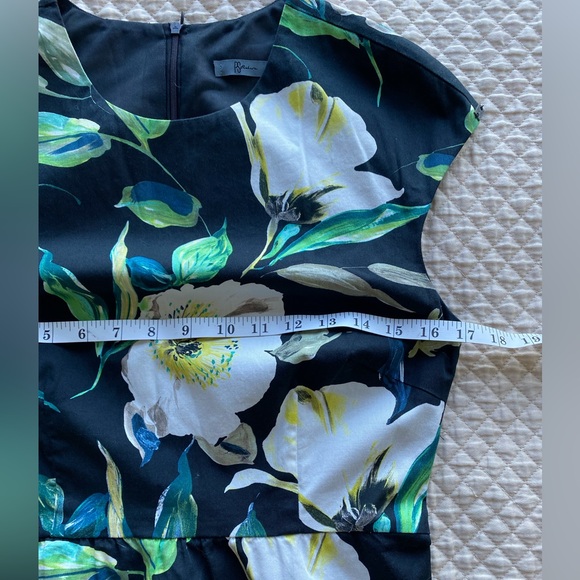 Y2K Floral Black Dress bodycon back zipper Size S/M EUC - Picture 5 of 12